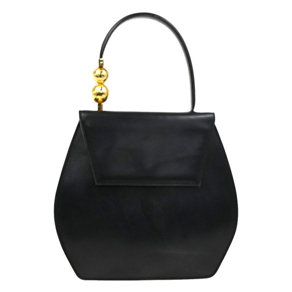 Celine Vintage Leather Black Leather Shoulder Bag Bag
